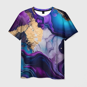 Мужская футболка 3D с принтом Коралловый риф , 100% полиэфир | прямой крой, круглый вырез горловины, длина до линии бедер | 