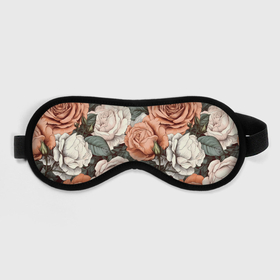 Маска для сна 3D с принтом Белые и красные розы в Тюмени, внешний слой — 100% полиэфир, внутренний слой — 100% хлопок, между ними — поролон |  | Тематика изображения на принте: 