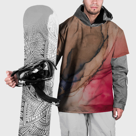 Накидка на куртку 3D с принтом Алый мрамор , 100% полиэстер |  | Тематика изображения на принте: 