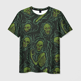 Мужская футболка 3D с принтом Труп зомби в Курске, 100% полиэфир | прямой крой, круглый вырез горловины, длина до линии бедер | 