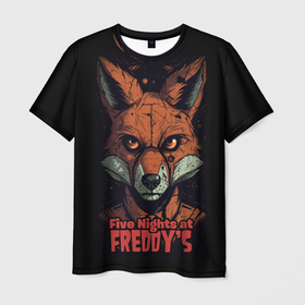 Мужская футболка 3D с принтом Five Nights  at  Freddys   Mangle в Курске, 100% полиэфир | прямой крой, круглый вырез горловины, длина до линии бедер | 