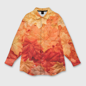 Мужская рубашка oversize 3D с принтом Текстура упавших осенних листьев в Курске,  |  | 