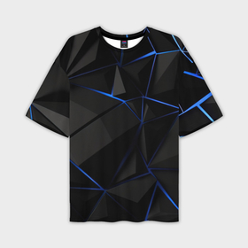 Мужская футболка oversize 3D с принтом Black blue  style в Екатеринбурге,  |  | 