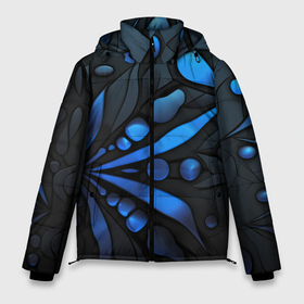 Мужская зимняя куртка 3D с принтом Black blue  elements в Белгороде, верх — 100% полиэстер; подкладка — 100% полиэстер; утеплитель — 100% полиэстер | длина ниже бедра, свободный силуэт Оверсайз. Есть воротник-стойка, отстегивающийся капюшон и ветрозащитная планка. 

Боковые карманы с листочкой на кнопках и внутренний карман на молнии. | 