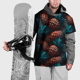 Накидка на куртку 3D с принтом Ананасы   паттерн в Кировске, 100% полиэстер |  | 