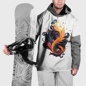 Накидка на куртку 3D с принтом пламя феникса в Новосибирске, 100% полиэстер |  | Тематика изображения на принте: 