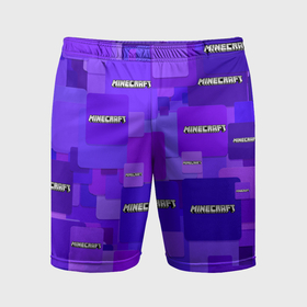 Мужские шорты спортивные с принтом Minecraft pattern logo в Курске,  |  | 