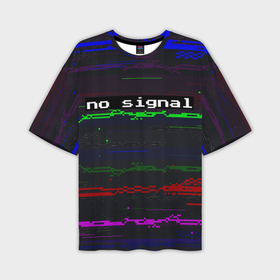 Мужская футболка oversize 3D с принтом Нет сигнала в помехах в Санкт-Петербурге,  |  | Тематика изображения на принте: 
