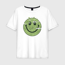Мужская футболка хлопок Oversize с принтом Походная улыбка в Петрозаводске, 100% хлопок | свободный крой, круглый ворот, “спинка” длиннее передней части | 