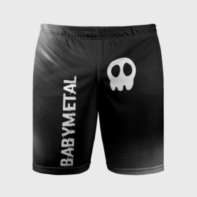 Мужские шорты спортивные с принтом Babymetal glitch на темном фоне: надпись, символ в Курске,  |  | 