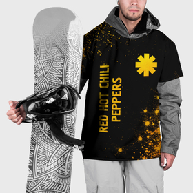 Накидка на куртку 3D с принтом Red Hot Chili Peppers   gold gradient: надпись, символ в Белгороде, 100% полиэстер |  | Тематика изображения на принте: 