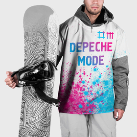 Накидка на куртку 3D с принтом Depeche Mode neon gradient style: символ сверху в Кировске, 100% полиэстер |  | 