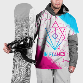 Накидка на куртку 3D с принтом In Flames neon gradient style в Петрозаводске, 100% полиэстер |  | Тематика изображения на принте: 