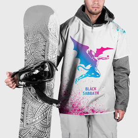 Накидка на куртку 3D с принтом Black Sabbath neon gradient style в Белгороде, 100% полиэстер |  | Тематика изображения на принте: 