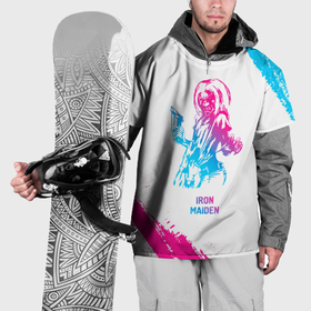 Накидка на куртку 3D с принтом Iron Maiden neon gradient style в Екатеринбурге, 100% полиэстер |  | Тематика изображения на принте: 