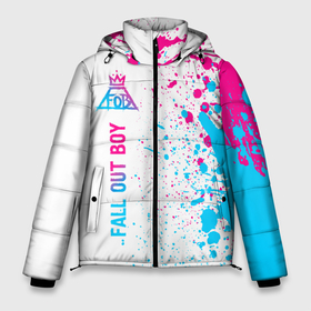 Мужская зимняя куртка 3D с принтом Fall Out Boy neon gradient style: по вертикали в Екатеринбурге, верх — 100% полиэстер; подкладка — 100% полиэстер; утеплитель — 100% полиэстер | длина ниже бедра, свободный силуэт Оверсайз. Есть воротник-стойка, отстегивающийся капюшон и ветрозащитная планка. 

Боковые карманы с листочкой на кнопках и внутренний карман на молнии. | 