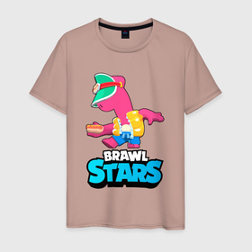 Мужская футболка хлопок с принтом Doug brawl stars в Белгороде, 100% хлопок | прямой крой, круглый вырез горловины, длина до линии бедер, слегка спущенное плечо. | 