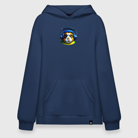 Худи SuperOversize хлопок с принтом Хомяк в очках в Ухте, 70% хлопок, 30% полиэстер, мягкий начес внутри | карман-кенгуру, эластичная резинка на манжетах и по нижней кромке, двухслойный капюшон
 | 