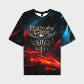 Мужская футболка oversize 3D с принтом Baldurs Gate 3  logo в Белгороде,  |  | 
