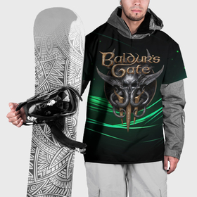 Накидка на куртку 3D с принтом Baldurs Gate 3  dark green в Екатеринбурге, 100% полиэстер |  | Тематика изображения на принте: 