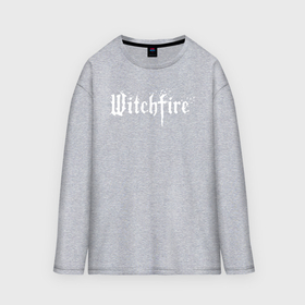 Мужской лонгслив oversize хлопок с принтом Witchfire logo в Кировске,  |  | 