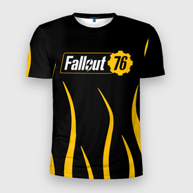 Мужская футболка 3D Slim с принтом Fallout ядерное оружие в Новосибирске, 100% полиэстер с улучшенными характеристиками | приталенный силуэт, круглая горловина, широкие плечи, сужается к линии бедра | 