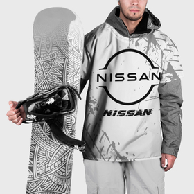 Накидка на куртку 3D с принтом Nissan speed на светлом фоне со следами шин в Белгороде, 100% полиэстер |  | Тематика изображения на принте: 