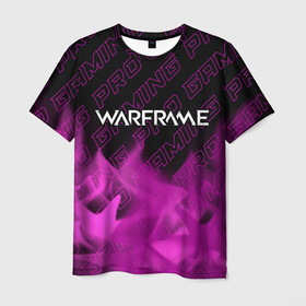Мужская футболка 3D с принтом Warframe pro gaming: символ сверху в Курске, 100% полиэфир | прямой крой, круглый вырез горловины, длина до линии бедер | Тематика изображения на принте: 