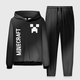 Мужской костюм с толстовкой 3D с принтом Minecraft glitch на темном фоне: надпись, символ ,  |  | 
