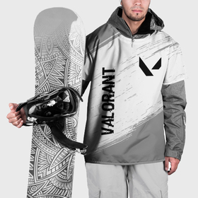 Накидка на куртку 3D с принтом Valorant glitch на светлом фоне: надпись, символ , 100% полиэстер |  | Тематика изображения на принте: 