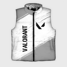 Мужской жилет утепленный 3D с принтом Valorant glitch на светлом фоне: надпись, символ в Тюмени,  |  | 