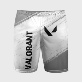 Мужские шорты спортивные с принтом Valorant glitch на светлом фоне: надпись, символ ,  |  | 