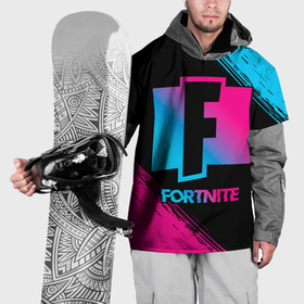 Накидка на куртку 3D с принтом Fortnite   neon gradient в Тюмени, 100% полиэстер |  | Тематика изображения на принте: 
