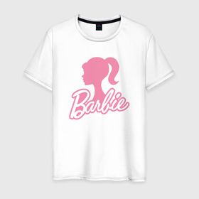 Светящаяся мужская футболка с принтом Pink Barbie silhouette в Кировске,  |  | Тематика изображения на принте: 
