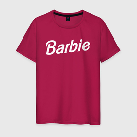 Светящаяся мужская футболка с принтом Logo white Barbie в Курске,  |  | Тематика изображения на принте: 