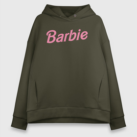 Женское светящееся худи с принтом Logo Barbie pink ,  |  | 