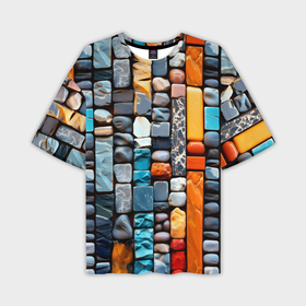 Мужская футболка oversize 3D с принтом Коллекция камней в Екатеринбурге,  |  | Тематика изображения на принте: 