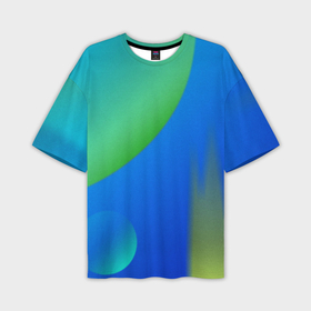 Мужская футболка oversize 3D с принтом Яркий синий круг в Белгороде,  |  | 