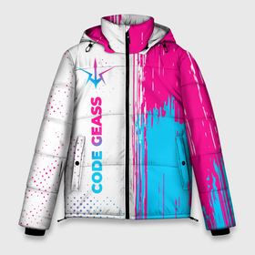 Мужская зимняя куртка 3D с принтом Code Geass neon gradient style: по вертикали в Белгороде, верх — 100% полиэстер; подкладка — 100% полиэстер; утеплитель — 100% полиэстер | длина ниже бедра, свободный силуэт Оверсайз. Есть воротник-стойка, отстегивающийся капюшон и ветрозащитная планка. 

Боковые карманы с листочкой на кнопках и внутренний карман на молнии. | 