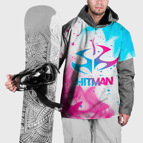 Накидка на куртку 3D с принтом Hitman neon gradient style в Тюмени, 100% полиэстер |  | Тематика изображения на принте: 