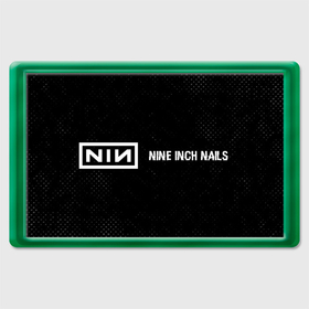 Магнит 45*70 с принтом Nine Inch Nails glitch на темном фоне: надпись и символ в Курске, Пластик | Размер: 78*52 мм; Размер печати: 70*45 | 
