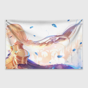 Флаг-баннер с принтом Sword Art Online Алиса Цуберг в Курске, 100% полиэстер | размер 67 х 109 см, плотность ткани — 95 г/м2; по краям флага есть четыре люверса для крепления | 