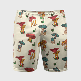 Мужские шорты спортивные с принтом В лес по грибы в Тюмени,  |  | 