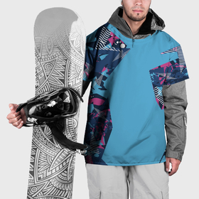Накидка на куртку 3D с принтом цифровая река спортивный паттерн в Петрозаводске, 100% полиэстер |  | Тематика изображения на принте: 