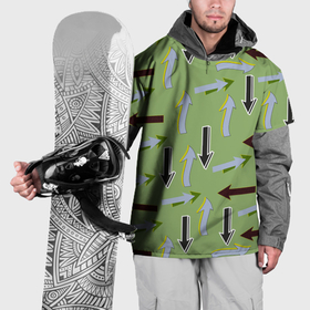 Накидка на куртку 3D с принтом Стрелочки вверх и вниз в Санкт-Петербурге, 100% полиэстер |  | Тематика изображения на принте: 