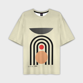Мужская футболка oversize 3D с принтом Гармония в силуэтах в Кировске,  |  | Тематика изображения на принте: 