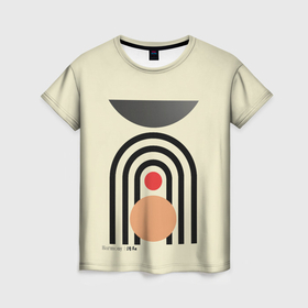 Женская футболка 3D с принтом Гармония в силуэтах в Петрозаводске, 100% полиэфир ( синтетическое хлопкоподобное полотно) | прямой крой, круглый вырез горловины, длина до линии бедер | 