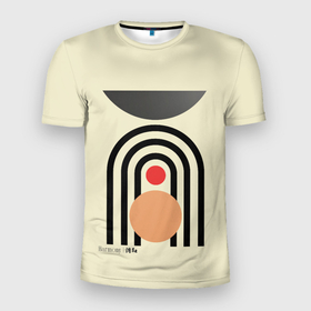 Мужская футболка 3D Slim с принтом Гармония в силуэтах в Кировске, 100% полиэстер с улучшенными характеристиками | приталенный силуэт, круглая горловина, широкие плечи, сужается к линии бедра | 