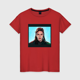 Женская футболка хлопок с принтом Хёнджин   Stray Kids в Екатеринбурге, 100% хлопок | прямой крой, круглый вырез горловины, длина до линии бедер, слегка спущенное плечо | 