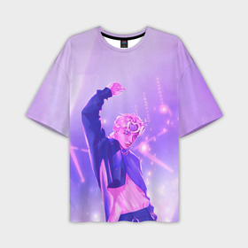 Мужская футболка oversize 3D с принтом Хёнджин на концерте   Стрей Кидс ,  |  | Тематика изображения на принте: 